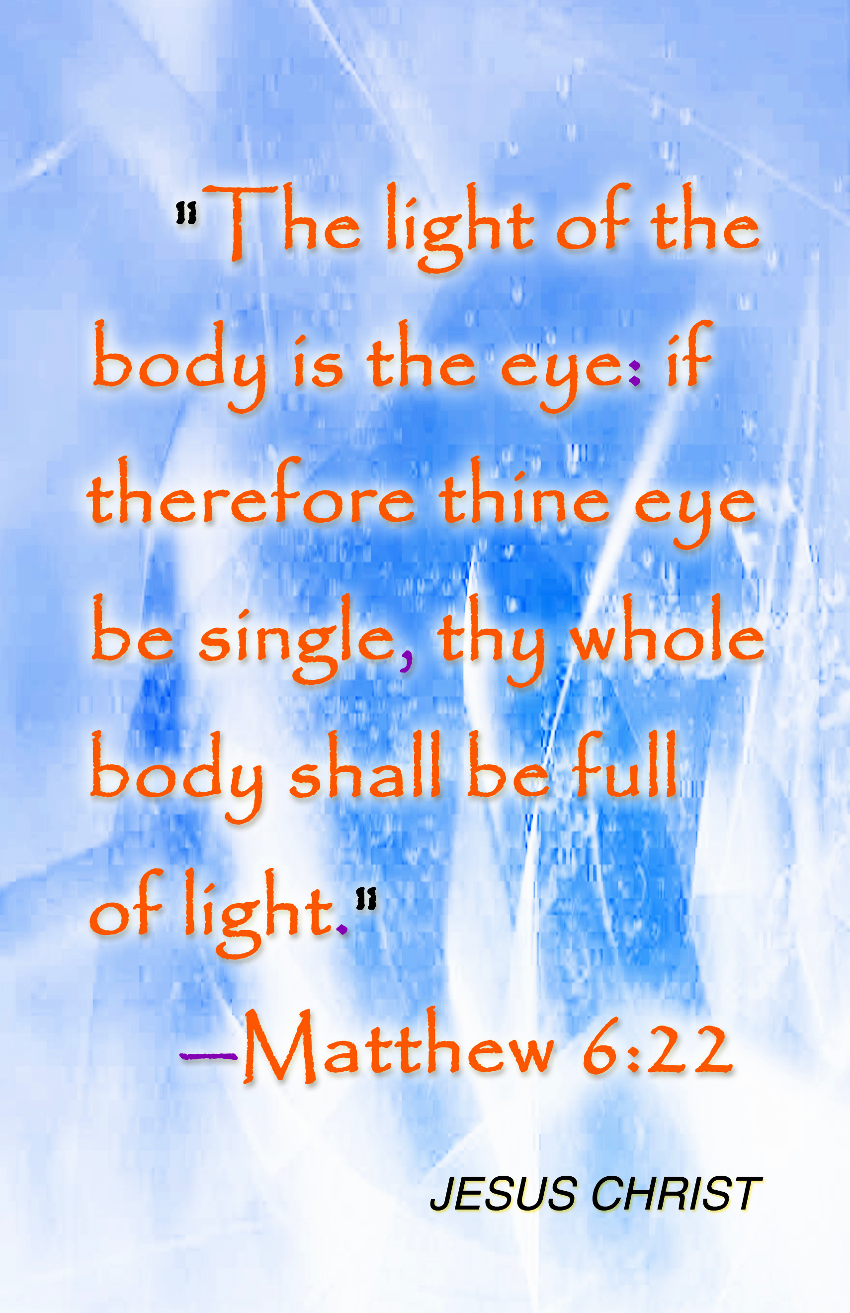 Jesus Christ light of the body wallpaper